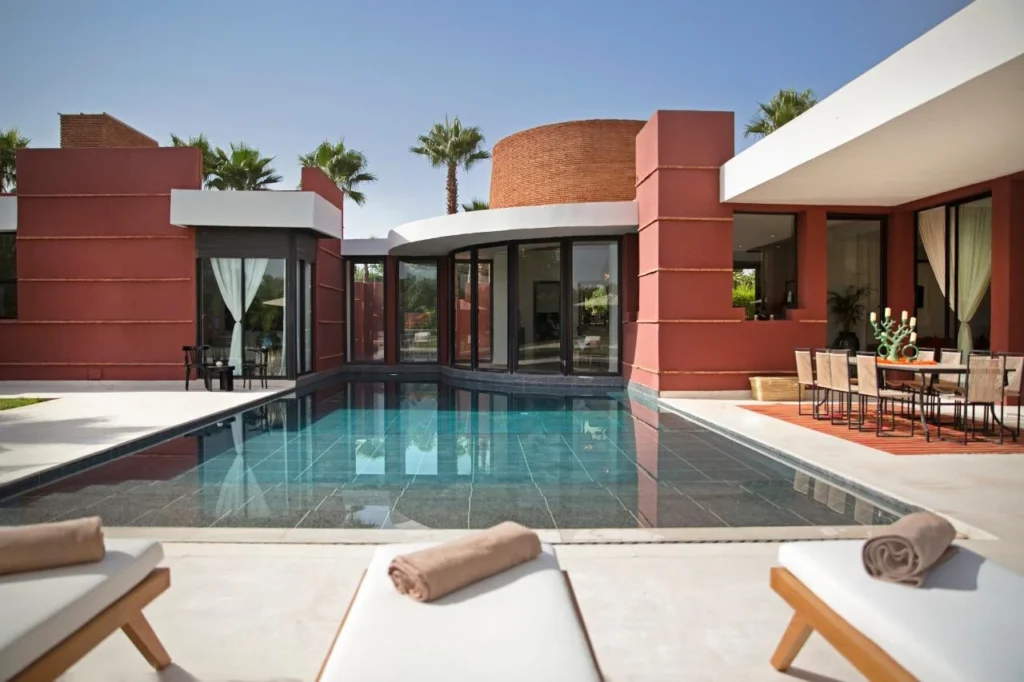 Villa hotel Marrakech avec piscine privée et jardin de luxe