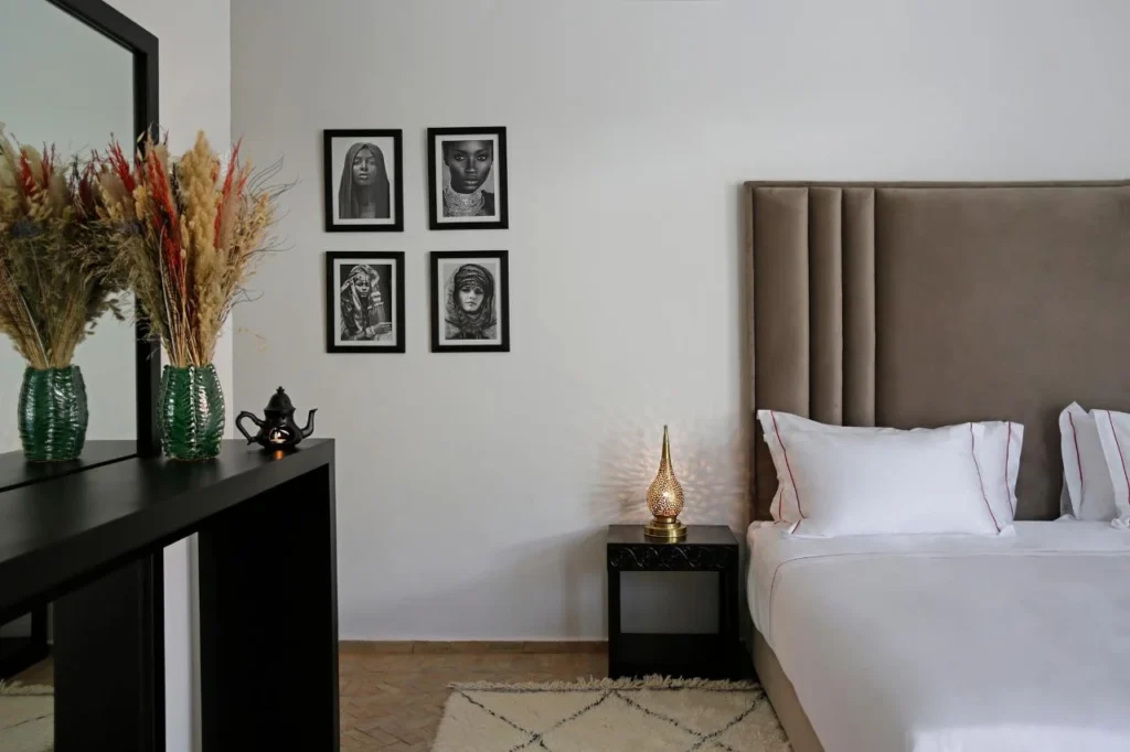 Intérieur élégant d’une villa hôtel Marrakech